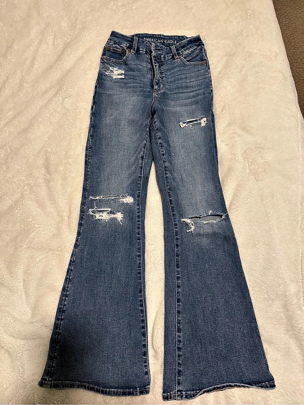 American Eagle Next Level Stretch Highest Waist Flare Jeans Size 0